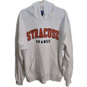 Big Cotton Syracuse Orange Vintage White Hoodie Sweatshirt Size XL